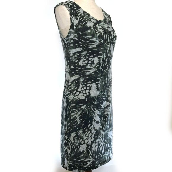 Jonathan Martin Gray Black Sheath Dress Sleeveless Zip - Picture 4 of 8